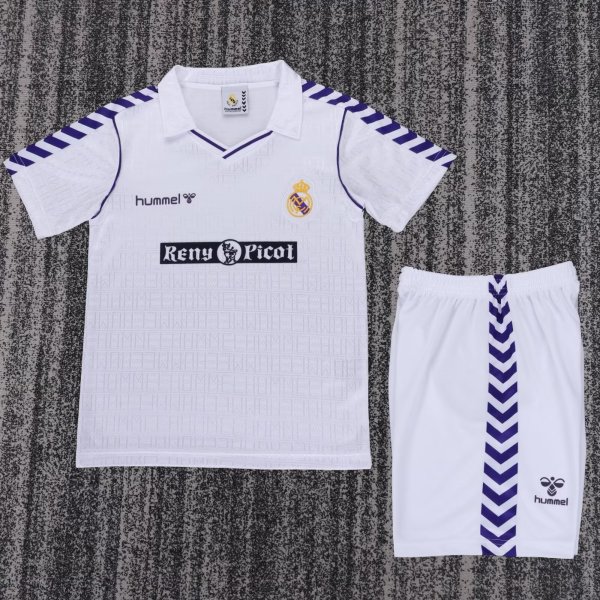 1988-1990 RMA Home Retro Kids Soccer Jersey