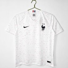 2018 France Away White Retro Soccer Jersey