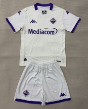 25-26 Fiorentina  Away Kids Soccer Jersey