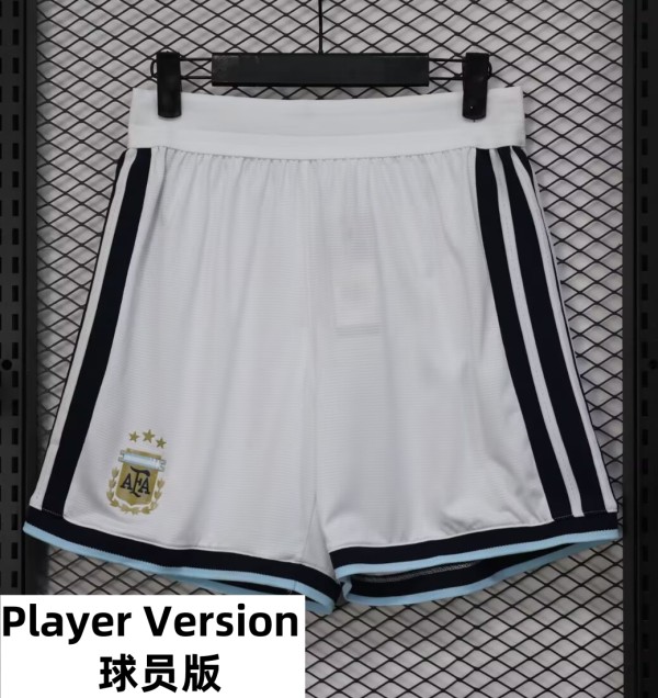 2026 Argentina White Player Version Shorts Pants (球员短裤)