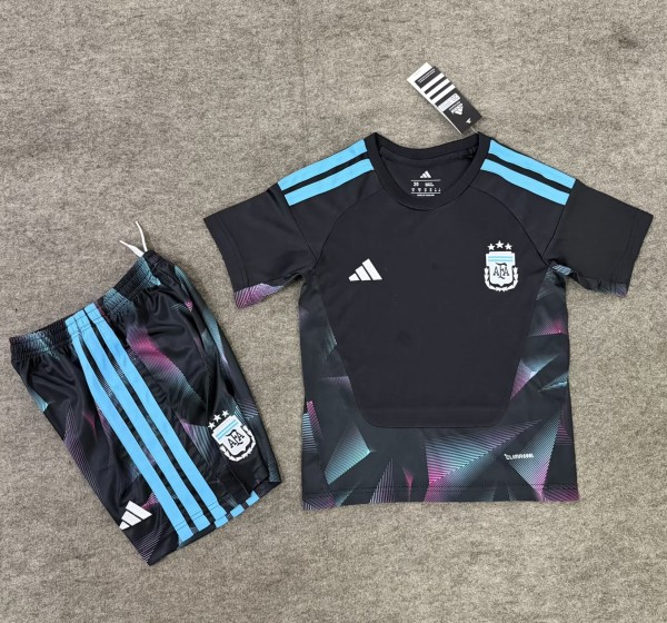 25-26 Argentina GoalKeeper Kids Soccer Jersey