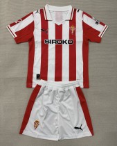 25-26 Gijon Home Kids Soccer Jersey