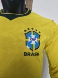 2026 Brazil Home Long Sleeve Player Version Soccer Jersey (长袖球员)