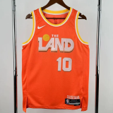 25-26 Cleveland Cavaliers GARLAND #10 Orange City Edition Top Quality Hot Pressing NBA Jersey