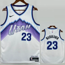25-26 JAZZ MARKKANEN #23 White Top Quality Hot Pressing NBA Jersey