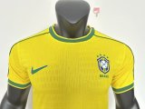 1998 Brazil Yellow Player Version Retro Soccer Jersey