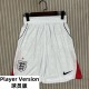2026 England Home Player Version Shorts Pants (球员短裤)