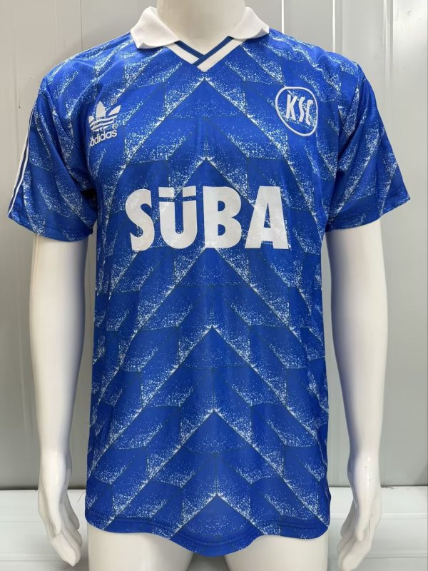1989-1990 Karlsruher SC Away Retro Soccer Jersey