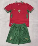 2026 World Cup Morocco Home Kids Soccer Jersey