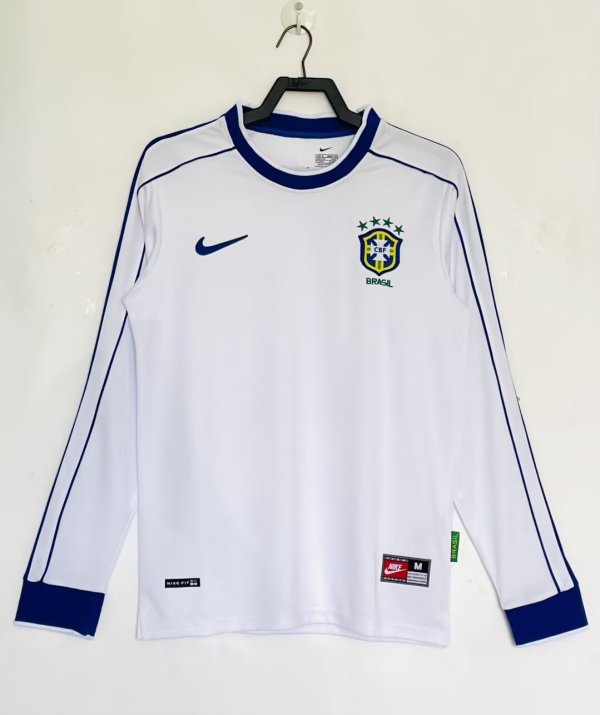 1998 Brazil  Long sleeves Retro Soccer Jersey 
