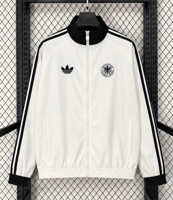 2026 Germany White Retro Windbreaker