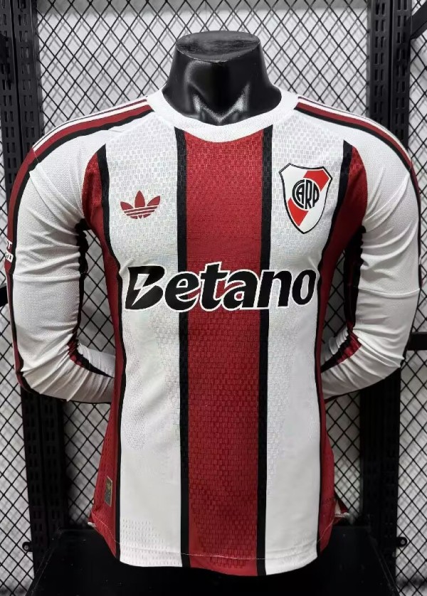 26-27 River Plate Away Long Sleeve Player Version Soccer Jersey*长袖球员