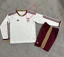2026 World Cup Spain Away Long Sleeve Kids Soccer Jersey (长袖) (With 2 Star)*两颗星