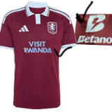 26-27 Aston Villa Home Fans Soccer Jersey