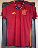 2022/23 Spain Home Red Player Version Soccer Jersey
