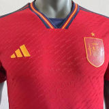 2022/23 Spain Home Red Player Version Soccer Jersey