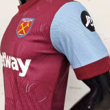 2023/24 West Ham Home Player Version Soccer Jersey