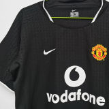2003/04 M Utd Away Black Retro Soccer Jersey