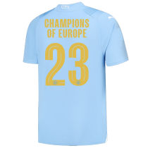 CHAMPIONS OF EUROPE #23 Man City 1:1 Home Blue Fans Jersey 2023/24 ★★
