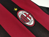 2009/10 AC Milan Home Long Sleeve Retro Soccer Jersey