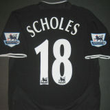 2003/04 M Utd Away Black Retro Soccer Jersey