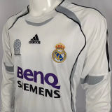 2006/07 RM White Home Long Sleeve Retro Jersey