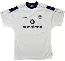 2000/01 M Utd Away White Retro Fans Soccer Jersey