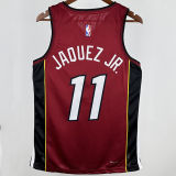 2024/25 Miami Heat JAQUEZ JR. #11 Red NBA Jerseys