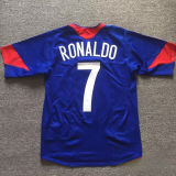 RONALDO #7 M Utd Away Blue Retro Soccer Jersey 2005/06 ★★