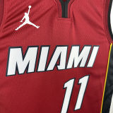 2024/25 Miami Heat JAQUEZ JR. #11 Red NBA Jerseys