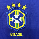 1998 Brazil Away Blue Retro Soccer Jersey
