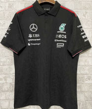 2024/25 Mercedes AMG Petronas F1 Black Team POLO T-Shirt (有领)