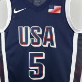 2025 Team USA EDWARDS #5 Sapphire Blue NBA Jerseys