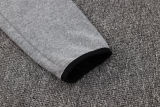 2024/25 Brazil Grey Hoody Zipper Jacket Tracksuit