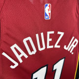 2024/25 Miami Heat JAQUEZ JR. #11 Red NBA Jerseys