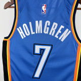 2024 KC Thunder HOLMGREN #7 Black NBA Jersey
