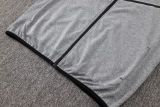 2024/25 Brazil Grey Hoody Zipper Jacket Tracksuit