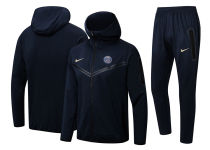 2024 PSG Black Hoody Zipper Jacket Tracksuit(F549)