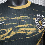 2024/25 Sporting CP Lisbon Third Black Player Version Soccer Jersey 里斯本