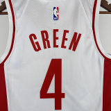 2024/25 Rockets GREEN #4 White NBA Jerseys Hot Pressed