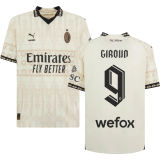 GIROUD #9 AC Milan x PUMA x Pleasures 4Th Fans Jersey 2023/24 欧冠体 ★★