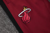 2025/26 Miami Heat Maroon Hoody Zipper Jacket Tracksuit