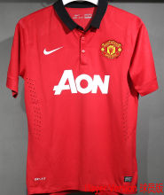 2013/14 M Utd Home Retro Player Version Soccer Jersey