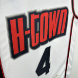 2025 Rockets GREEN #4 White City Edition NBA Jersey
