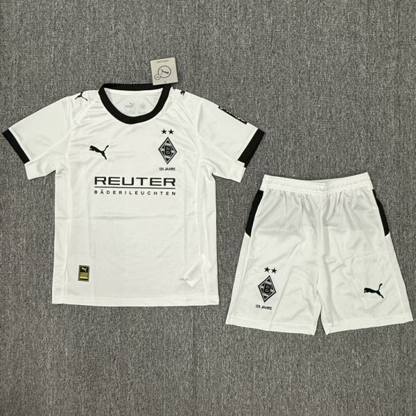 2025/26 Monchengladbach Home White Kids Soccer Jersey