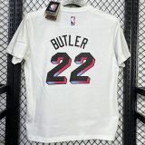 2025 Miami HEAT BUTLER #22 White High Quality Casual T-Shirt  T149