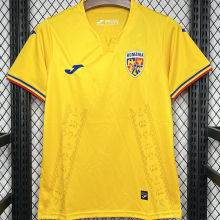 2023/24 Romania Home Yellow Fans Soccer Jersey