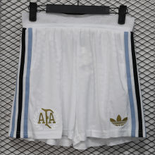 2024/25 Argentina 50th Anniversary Player Version White Shorts Pants 球员版