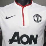 2012/13 M Utd Away White Retro Player Version Soccer Jersey