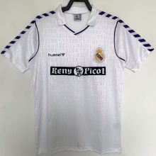1989/90 RM White Home Retro Soccer Jersey